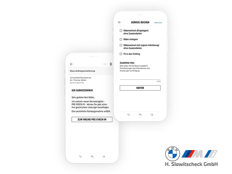 Digitale Serviceannahme bei BMW Slawitscheck